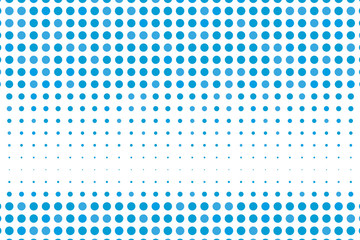 Abstract futuristic halftone pattern. Comic background. Dotted backdrop with circles, dots, point large scale. Blue color
