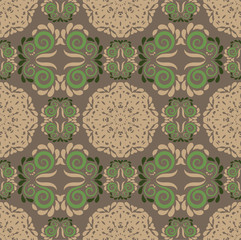 Seamless abstract floral pattern,mandala pattern