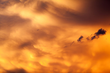 Tropical Storm Cloud Sunset Detail