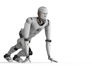 humanoid robot running