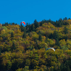 Parapente dans le Vercors en Automne