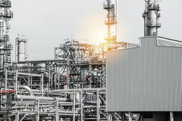 Industrial zone,The equipment of oil refining,Close-up of industrial pipelines of an oil-refinery plant,Detail of oil pipeline with valves in large oil refinery.