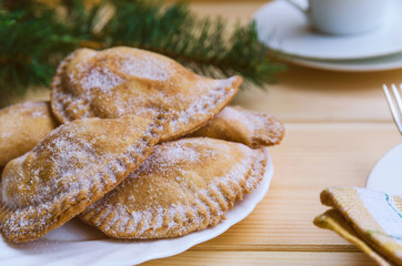Trucha de batata sweet, typically consumed in Canary Islands, Spain during the Christmas season. Canary pastries traditionally filled with sweet potatoes paste or cabell d ' angel.