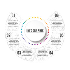 Vector illustration infographics 6 options. Template for brochure, business, web design