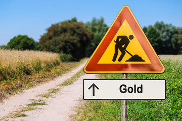 Schild 255 - Gold
