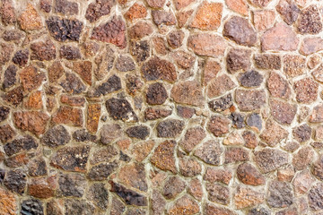 pattern of stone brick wall surfaced with cement