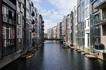 Canal bâtiments Sluseholmen à Copenhague, Danemark