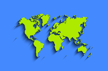 flat world map. abstract vector background for wallpaper