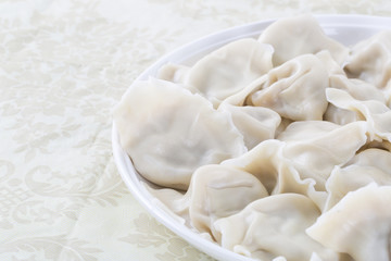 Fototapeta na wymiar Chinese food, dumpling closeup.