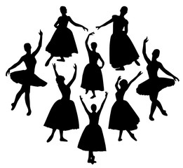 Ballerina silhouettes