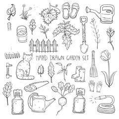 Hand drawn garden set