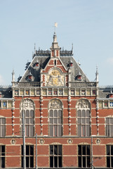 Central station in Amsterdam the Netherlands