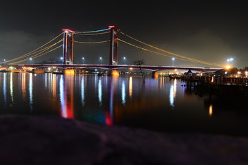Fototapeta na wymiar Ampera Bridge Palembang