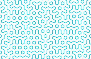 Seamless geometri pattern with hexagons and lines. Bright scandinavian design. Irregular structure for fabric print. Monochrome abstract background.