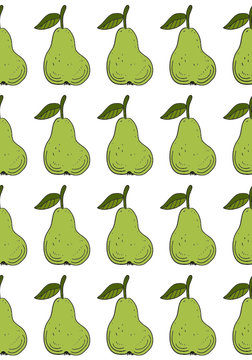 Pear seamless pattern