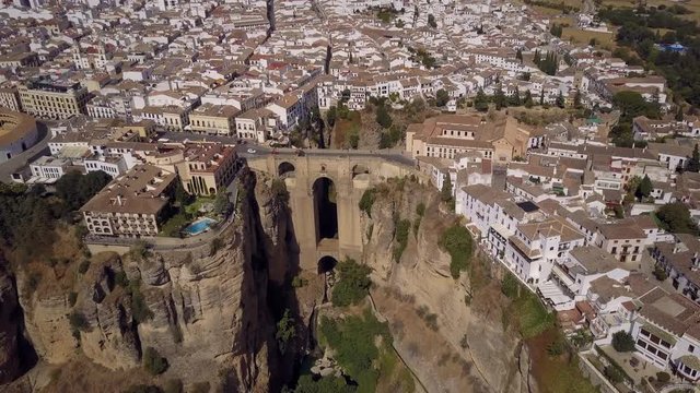 Aerial shot of Ronda, Andalusia, Spain