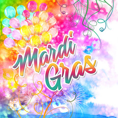 Mardi Gras event colorful background