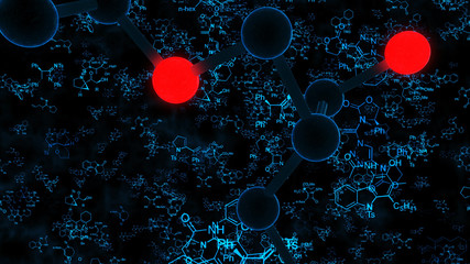 Interconnected Molecule and Atom Structures © klss777