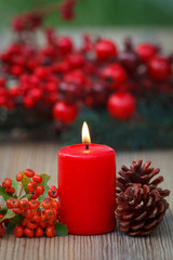 Red Christmas candles
