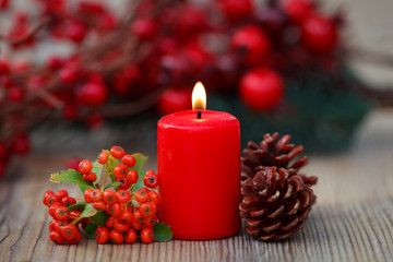 Red Christmas candles