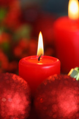 Red Christmas candles