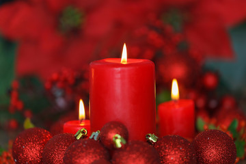 Red Christmas candles