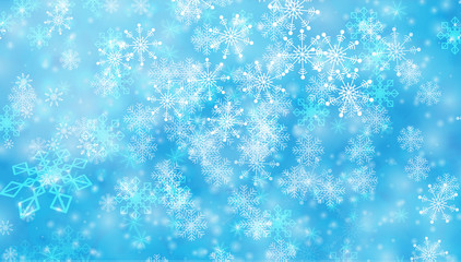 Winter background with snowflakes