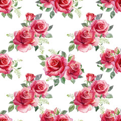 Watercolor floral vector pattern
