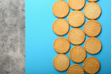 Cracker Cookies on blue