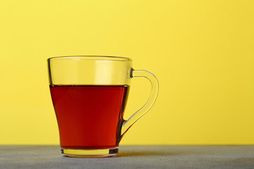Black tea in cup