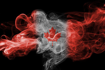 Canada flag smoke