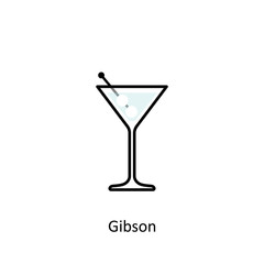 Gibson cocktail icon