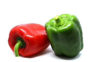 red and green bell pepper