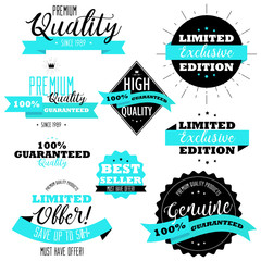  Flat design sale badges and stickers collection. Sale and promotion, delivery website and mobile badges, promo banners, special offer, shopping vector illustration design and marketing material