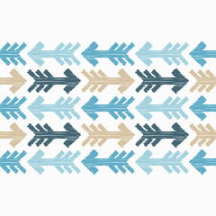 Ethnic boho seamless pattern. Arrows scribble texture. Retro motif. Textile rapport.