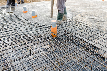 pouring concrete slab