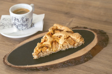 Coffee break, A piece of apple pie.