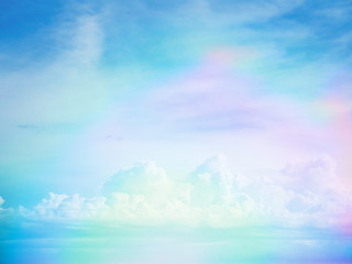 Vintage pastel filtered on sky and clouds