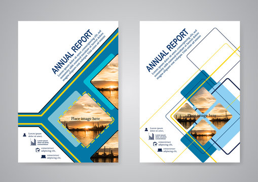 Vector design of cover annual report templates A4 scale size