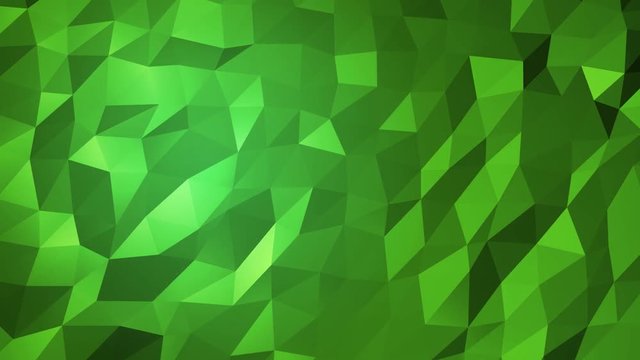 Abstract green low poly geometry triangle mosaic background animation