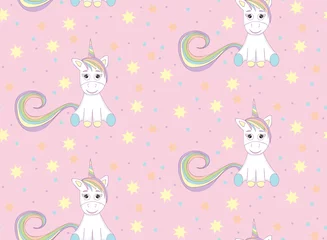 Wallpaper murals Unicorn pony pattern