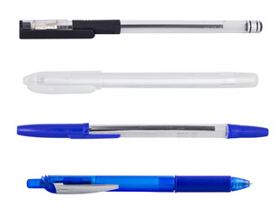 Ballpoint pen set, isolated