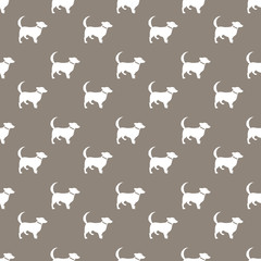 Dog. Seamless pattern.