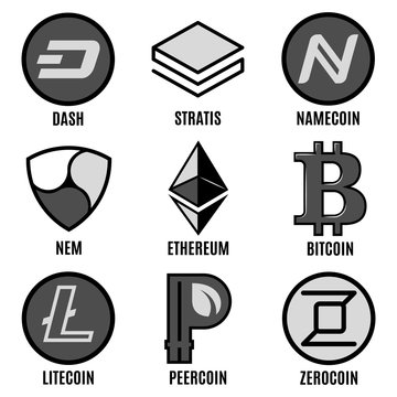 Premium Cripto Currency Logos Set