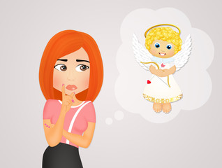 girl with angel unconscious