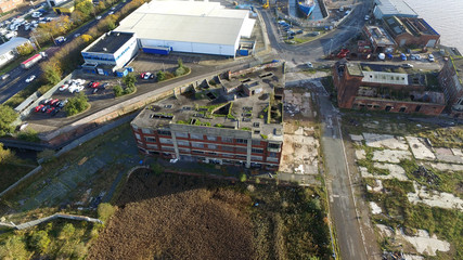 derelict industrial buildings, Hull fish dock