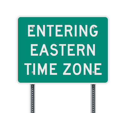 Eastern Time Zone road sign