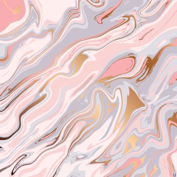 Liquid marble texture design, colorful marbling surface, golden lines, vibrant abstract paint design, vector
