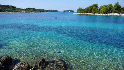 Naklejka na ściany i meble natural coast on trogir island in croatia