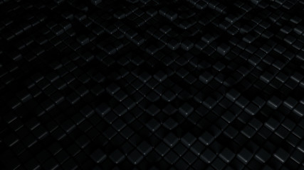 Abstract background with black cubes. 3d rendering